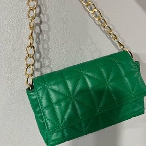 Green Gold Chain Purse